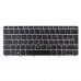 Клавіатура для ноутбука HP EliteBook 725 820 828 G3 820 G4, RU/UA, (чорна, сіра рамка, з поінтстиком, 6037B0113035, 813302-251, 826631-251, Original)