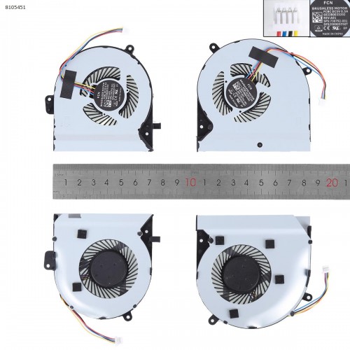 Вентилятори для ноутбука Asus ROG FX60VM FX502VD FX502VE FX502VM G502VM GL502VE GL502VM, (товщина 10мм, CPU+GPU, EF75070S1-C530-S9A, EF75070S1-C481-S9A, Аналог)