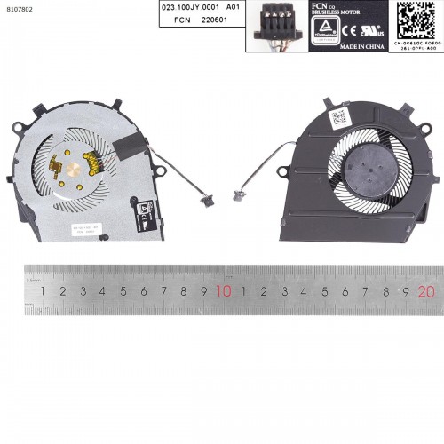 Вентилятор для ноутбука Dell Inspiron/Vostro 5501 5502 5508 5509 Latitude 3410 3510, (0K61GC, 0CHNHW, Original)