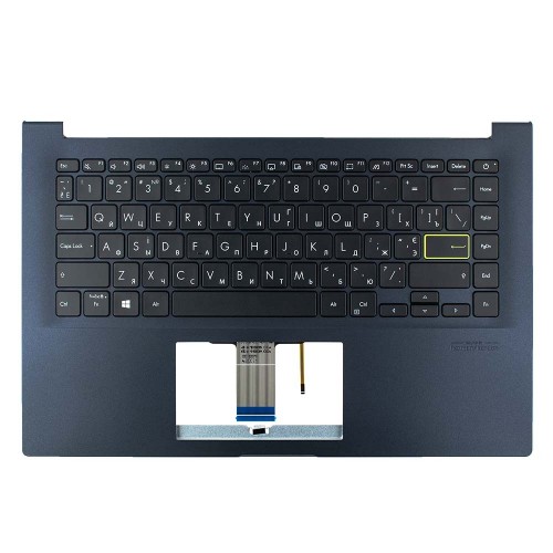 Верхняя крышка для ноутбука Asus A413 D413 M413 S413 S433 X413 series, RU/UA, (Blue, топкейс+KB, Backlit, 90NB0Q07-R31UA0, Original)