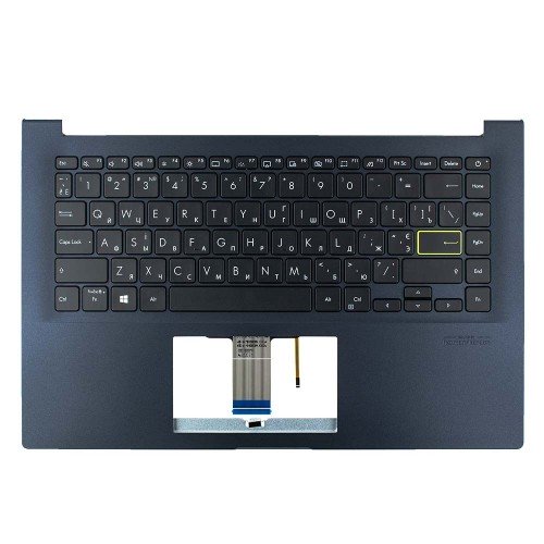 Верхняя крышка для ноутбука Asus A413 D413 M413 S413 S433 X413 series, RU/UA, (Blue, топкейс+KB, Backlit, 90NB0Q07-R31UA0, Original)