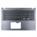 Верхня кришка для ноутбука Asus X515DA series, RU/UA (GREY, microSD, топкейс+клавіатура, 90NB0T41-R31UA0, C Cover, Original)