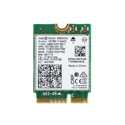 Плата WiFi+Bluetooth Intel 9560 NGW, (M.2 2230, IEEE 802.11 AC + Bluetooth 5.0, 0C012-00141600)