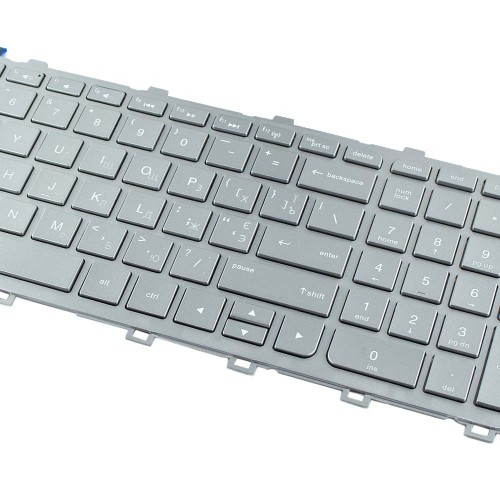 Клавиатура для ноутбука HP Envy TouchSmart 15-J 15T-J 15Z-J 17-J 17T-J series, RU/UA, (серебристая, с подсветкой)