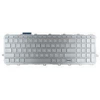 Клавіатура для HP Envy TouchSmart 15-J 15T-J 15Z-J 17-J 17T-J series, RU/UA, (срібляста, з підсвічуванням)