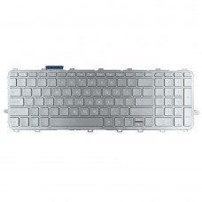 Клавіатура для HP Envy TouchSmart 15-J 15T-J 15Z-J 17-J 17T-J series, RU/UA, (срібляста, з підсвічуванням)
