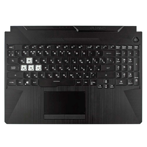 Корпус верхняя крышка для ноутбука Asus FA506 FA566 FX506 FX566 TUF506 TUF566 series, RU (топкейс с клавиатурой с 1-Zone RGB подсветкой, 90NR03M1-R31UA0, C Cover, Original)