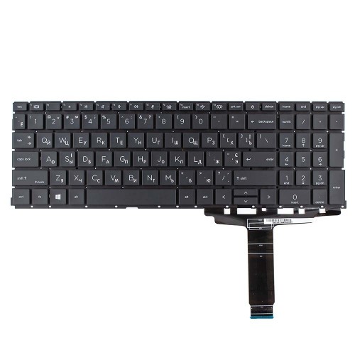 Клавиатура для ноутбука HP Probook 450 455 455R 650 655 G8 series, RU/UA, Black, Backlit, Original
