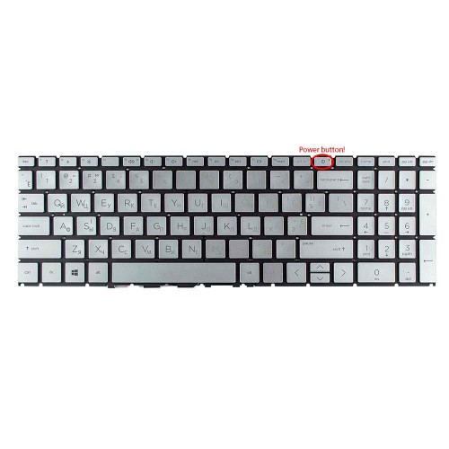 Клавиатура для ноутбука HP Pavilion 15-EG 15-EH 15-EF 17-CN 17-CP 250 255 256 G10 series, RU/UA (Silver, Original)