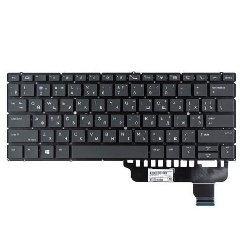 Клавиатура для ноутбука HP EliteBook x360 830 G5 G6, UA, (черная, с подсветкой, SG-98001-XUA, SN9180BL, 6037B0153102, Original)
