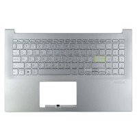 Корпус верхняя крышка для Asus X513UA X513EA X513EP X513EQ, RU/UA, (Silver, топкейс с клавиатурой с подсветкой, 90NB0SG2-R31UA0, Original)