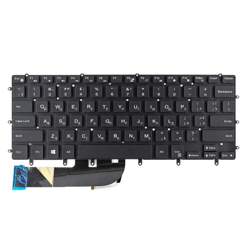 Клавіатура для ноутбука Dell XPS 15 9550 9560 9570 Precision 5510 5520 5530 Inspiron 15 7558 7568, (RU/UA, чорна, з підсвіткою)