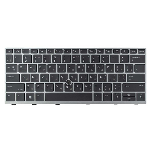 Клавиатура для ноутбука HP EliteBook 735 830 836 G5 G6, RU/UA, (Black/Grey, Pointstick, Original)