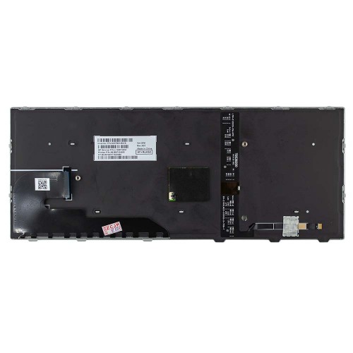 Клавиатура для ноутбука HP EliteBook 735 830 836 G5 G6, RU/UA, (чорна з сірою рамкою, з підсвіткою, з поінтстіком, Original)