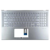 Корпус верхняя крышка для Asus A512 F512 K512 R512 S512 X512 series, RU/UA, (Silver, топкейс с клавиатурой с подсветкой, 90NB0M92-R32UA0, C Cover, Original)