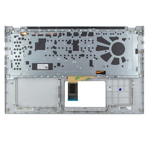 Корпус верхняя крышка для ноутбука Asus A512 F512 K512 R512 S512 X512 series, RU/UA, (Silver, топкейс с клавиатурой с подсветкой, 90NB0M92-R32UA0, C Cover, Original)