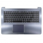 Корпус верхня кришка для Asus M580VD N580VD X580VD, RU/UA, (Gray, топкейс+клавіатура з підсвіткою, 90NB0FL4-R31UA, C Cover, Original)