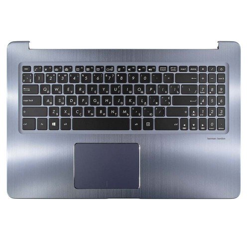 Корпус верхняя крышка для ноутбука Asus VivoBook M580VD N580VD X580VD, RU/UA, (Gray, топкейс+клавиатура с подсветкой, 90NB0FL4-R31UA0, C Cover, Original)