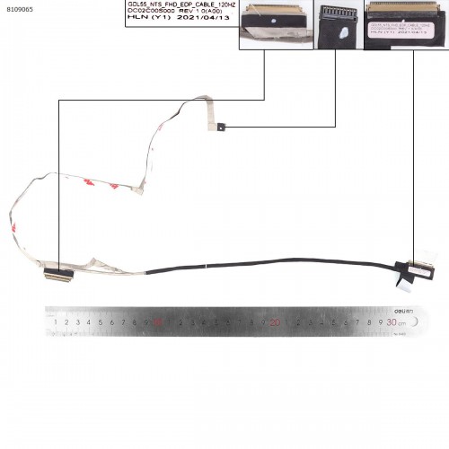 Шлейф матриці для ноутбука Dell Inspiron G15 5510 5511 5515, (eDP 40pin 120Hz, 06RH1H, DC02C00S000, GDL55, Original)