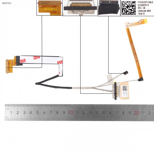Шлейф матриці для ноутбука Lenovo Legion Y530-15ICH series, (eDP 30pin, DC020023F10, FY516)