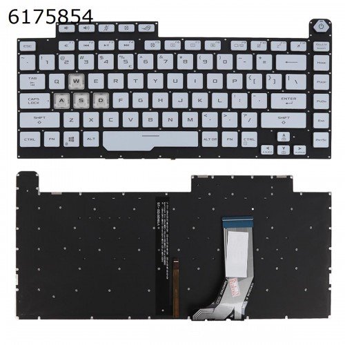 Клавиатура для ноутбука Asus G531GU GL531GU PX531GU G531GD G531GT series, US, (silver-blue, RGB-backlit)