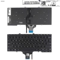 Клавіатура для Dell Latitude 3400 5400 5401 5410 7400 7410, US, (Black, Backlit, for single point, Original)