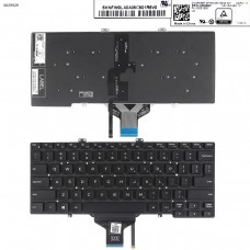 Клавиатура для Dell Latitude 3400 5400 5401 5410 7400 7410, US, (Black, Backlit, for single point, Original)
