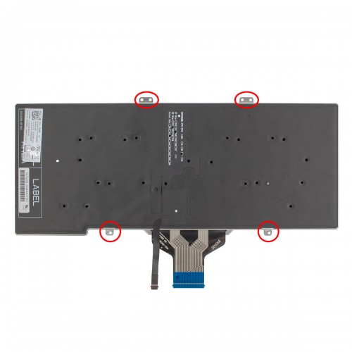 Клавіатура для ноутбука Dell Latitude 3400 5400 5401 5410 7400 7410, US, (Black, Backlit, for single point, Original)