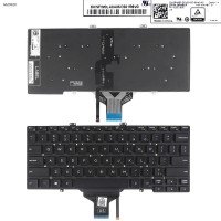 Клавіатура для Dell Latitude 3400 5400 5401 5410 7400 7410, US, (Black, Backlit, for single point, Original)
