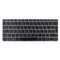 Клавиатура для HP EliteBook 725 820 828 G3 820 G4, US, (черная, серая рамка, с поинтстиком, 6037B0113035, 813302-001, 826631-001, Original)