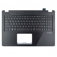 Корпус верхняя крышка для Asus K570UD K570ZD R570UD R570ZD X570UD X570ZD, RU/UA, (Black, топкейс с клавиатурой с подсветкой, 90NB0HS1-R31UA0, C Cover, Original)