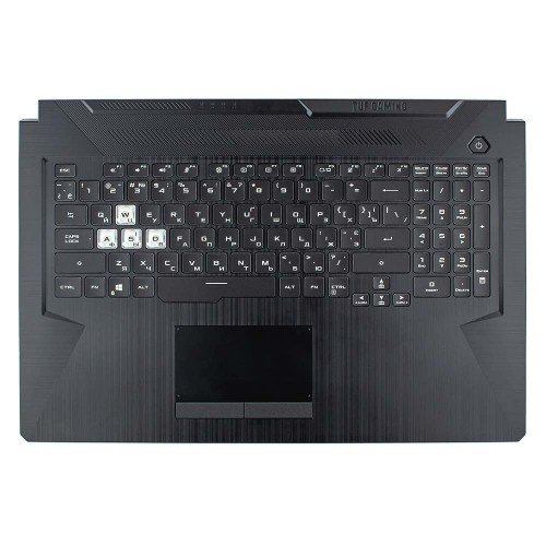 Верхняя крышка для ноутбука Asus FA706I FA706QE FX706H, RU/UA, (Black, топкейс+клавиатура, RGB 8pin, 90NR05Y4-R31UA1, Original)