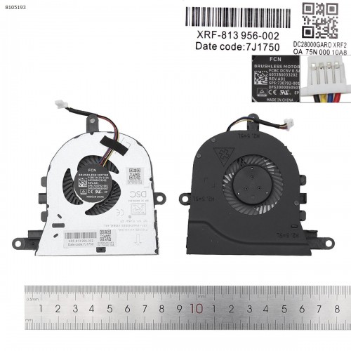 Вентилятор кулер для ноутбука Dell Latitude 3590, Inspiron/Vostro 3580 3581 3780 3781 5570 5575 5770 5775 G3 3579, (P75F, 0FX0M0, Версия 1, Аналог)