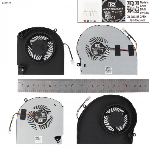 Вентилятори для ноутбука Dell Alienware 17 R4 R5 P31E, (CPU+GPU 5V 0.4A, MG75090V1-C070-S9A, MG75090V1-C060-S9A, 04RFW1, Аналог)