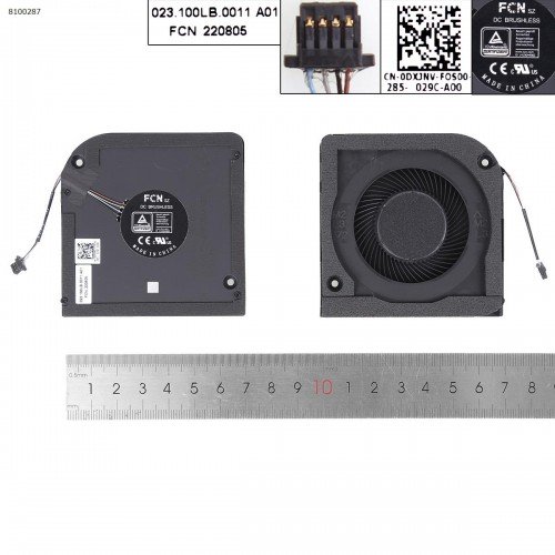 Вентилятор для ноутбука Dell Latitude 15 5520, Precision 3560, (FN6B DFS5K22305283J, 0DXJNV, 023.100LB.0011, Original)