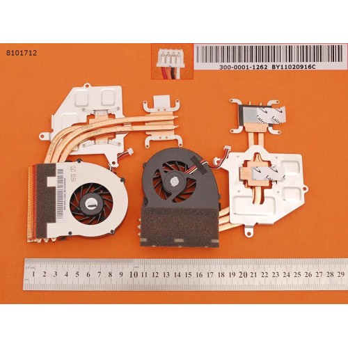 Вентилятор с радиатором для ноутбука Sony VAIO VPC-F1 VPCF1 VPCF11 VPCF12 VPCF13, (300-0001-1262, UDQFRRH01DF0, Original)