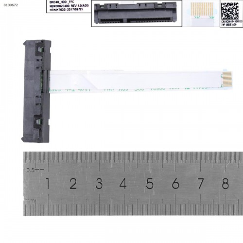 Шлейф Sata HDD/SSD для ноутбука Dell Vostro 14 5468 V5468 P75G, (0CW40H, NBX00020400, NBX00020000, BKD40)