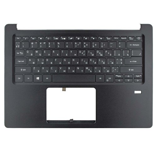 Корпус верхня кришка для ноутбука Acer Swift SF114-32, RU/UA, (Black, топкейс+клавіатура з підсвіткою, 6B.H1YN1.030, C Cover, Original)