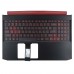 Корпус верхняя крышка для ноутбука Acer Aspire Nitro AN515-54, RU/UA, (Black, топкейс+клавиатура с подсветкой, 6B.Q5AN2.009, 6B.Q5BN2.009, C Cover, Original)