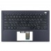 Верхня кришка для ноутбука Asus B1400CEAE B1400CEAEY series, RU/UA, (Dark blue, топкейс з клавіатурою, 90NX0421-R34UA0, C Cover, Original)