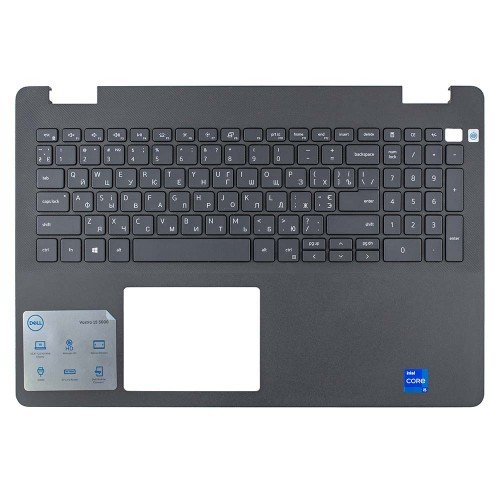 Корпус верхняя крышка для ноутбука Dell Inspiron 3501 3502 3505, RU/UA, (Grey, топкейс+клавиатура с подсветкой, 080V09, Original)