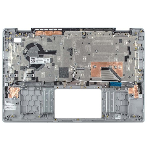 Корпус верхняя крышка для ноутбука Dell Inspiron 14 5490 5498, RU, (Grey, топкейс с клавиатурой, 04J4KG, Original)