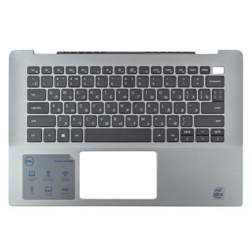 Корпус верхня кришка для ноутбука Dell Inspiron 14 5490 5498, RU, (Grey, топкейс з клавіатурою, 04J4KG, Original)