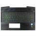 Корпус верхня кришка для ноутбука HP Pavilion Gaming 15-CX series, RU, (Black+Green, топкейс+клавіатура з підсвіткою, L21862-251, Original)