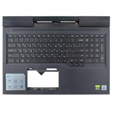 Верхня кришка для Dell G7 7700, RU, (Black, топкейс+клавіатура з підсвіткою, 0T8K5G, 0RC7PR, Original)