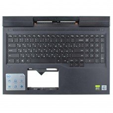 Верхняя крышка для Dell G7 7700, RU, (Black, топкейс+клавиатура с подсветкой, 0T8K5G, 0RC7PR, Original)