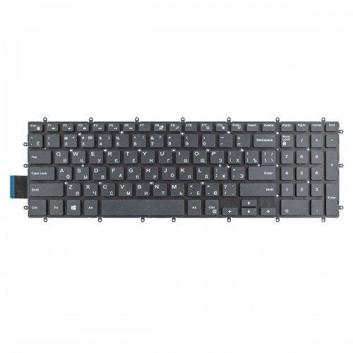 Клавиатура для ноутбука Dell Inspiron 3580 3581 3584 5570 7566 7567 7577 P66F P72F P75F, RU, Black