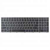 Клавиатура для HP Probook 450 450R 455 G5, RU, (Black+Silver frame)