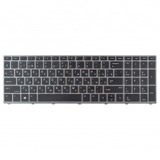 Клавиатура для HP Probook 450 450R 455 G5, RU, (Black+Silver frame)