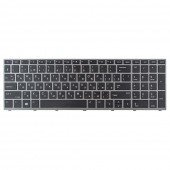 Клавиатура для HP Probook 450 450R 455 G5, RU, (Black+Silver frame)